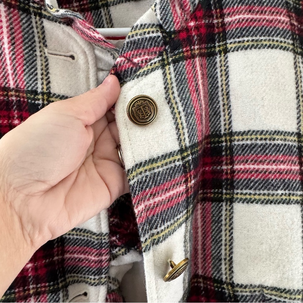 Talbots Tartan Plaid Wool Ruffle Blazer - Picture 5 of 9